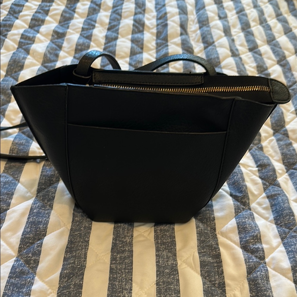 Anthropologie Black Shoulder Bag Sleek Modern Design
